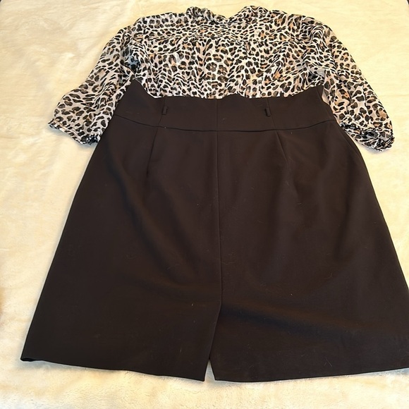 White House Black Market Leopard and Black Skirt Dress - Picture 4 of 4